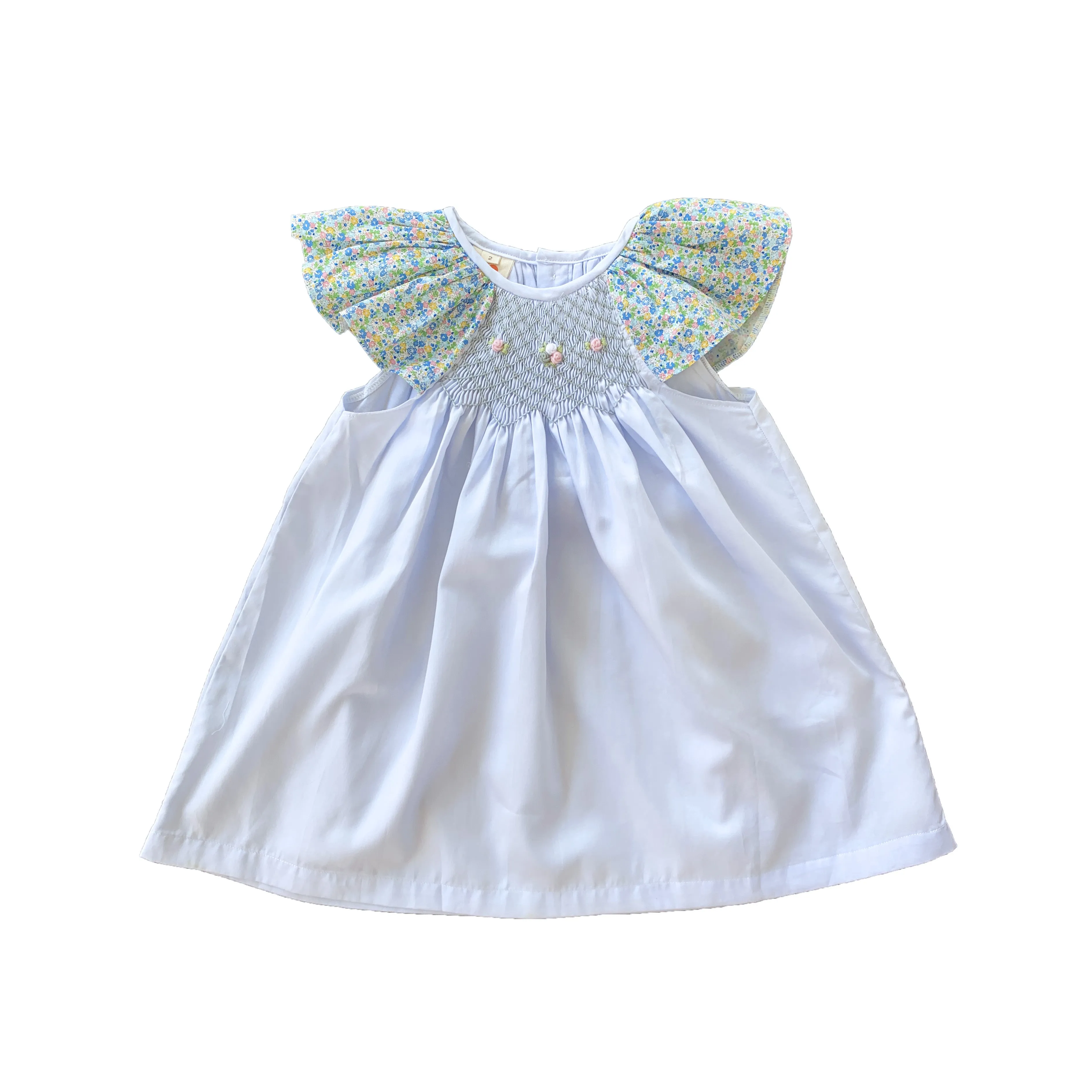 Light Blue Bishop Smocked Dress