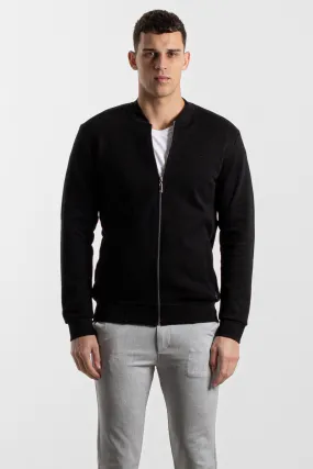 LIGHTWEIGHT KNIT BOMBER JACKET