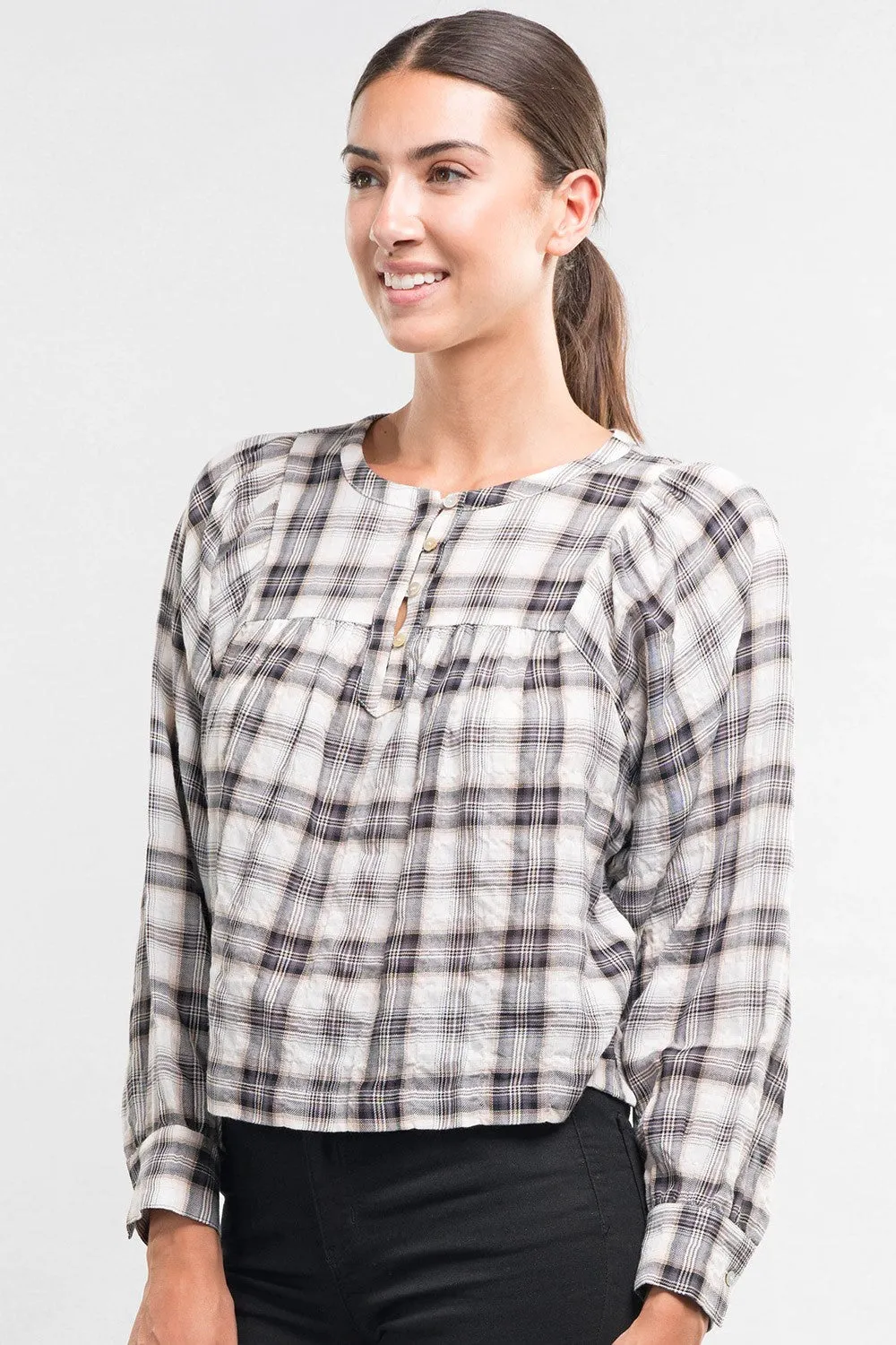 Lightweight Yarn Dye Plaid Top