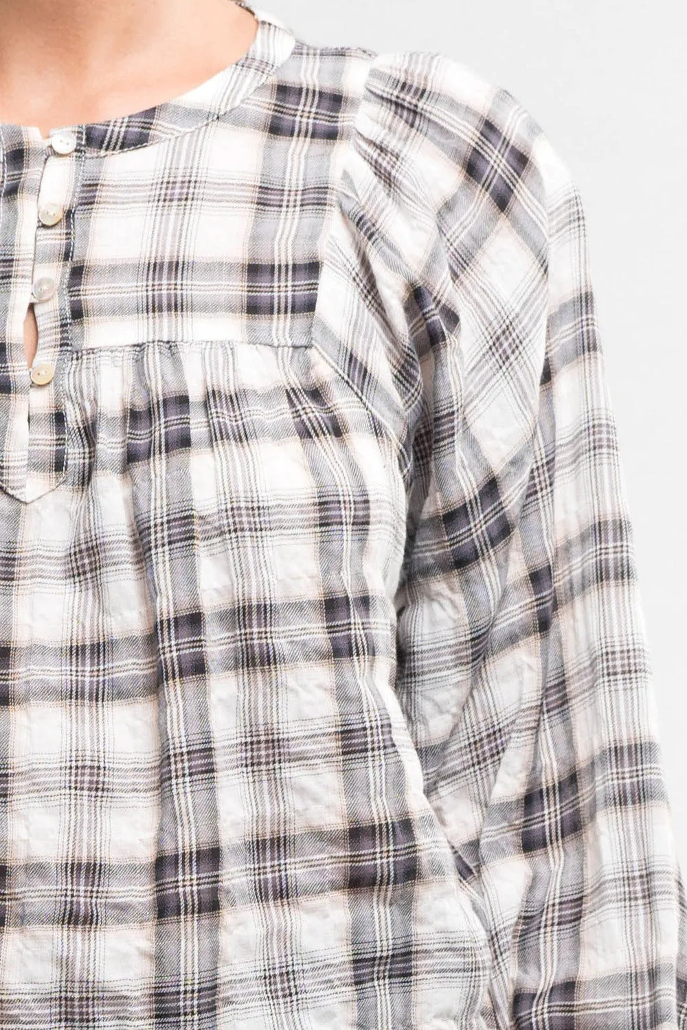 Lightweight Yarn Dye Plaid Top