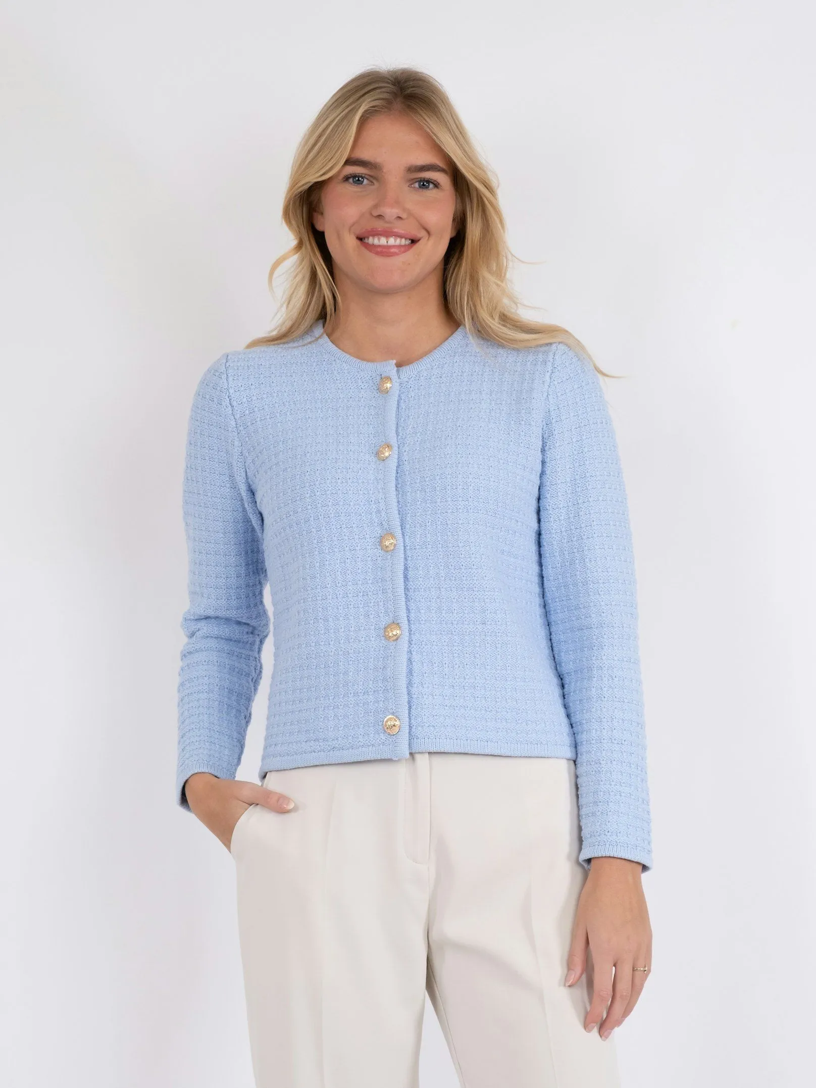 Limone Knit Jacket - Light Blue