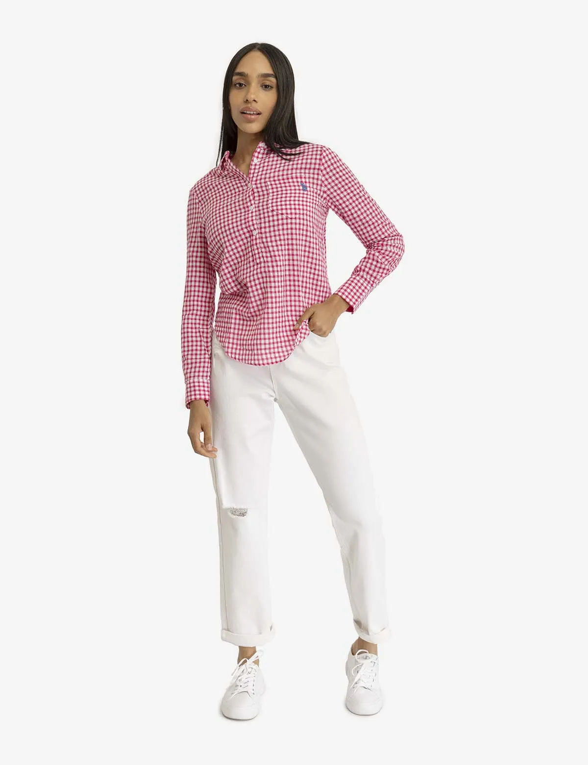 LONG SLEEVE POPOVER SHIRT WITH POCKET