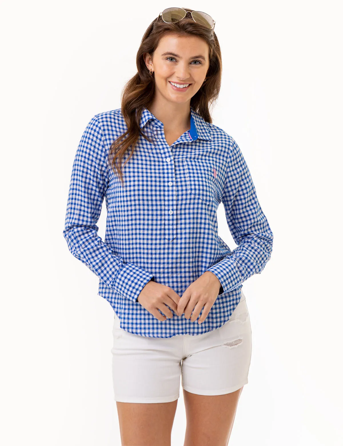 LONG SLEEVE POPOVER SHIRT WITH POCKET