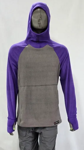 Men's Hoodie - Gray w/ Purple sleeves & hood
