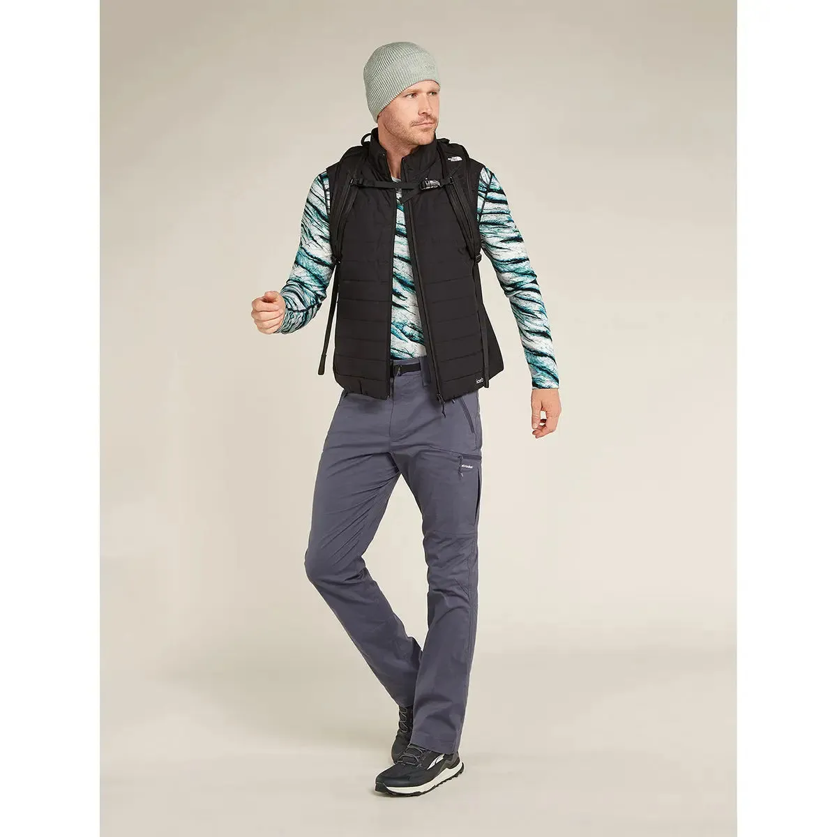 Merino 200 Oasis Long Sleeve Crewe Thermal - Snow Aop