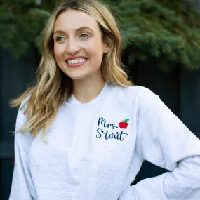 Mini Apple Teacher Crewneck Sweatshirt