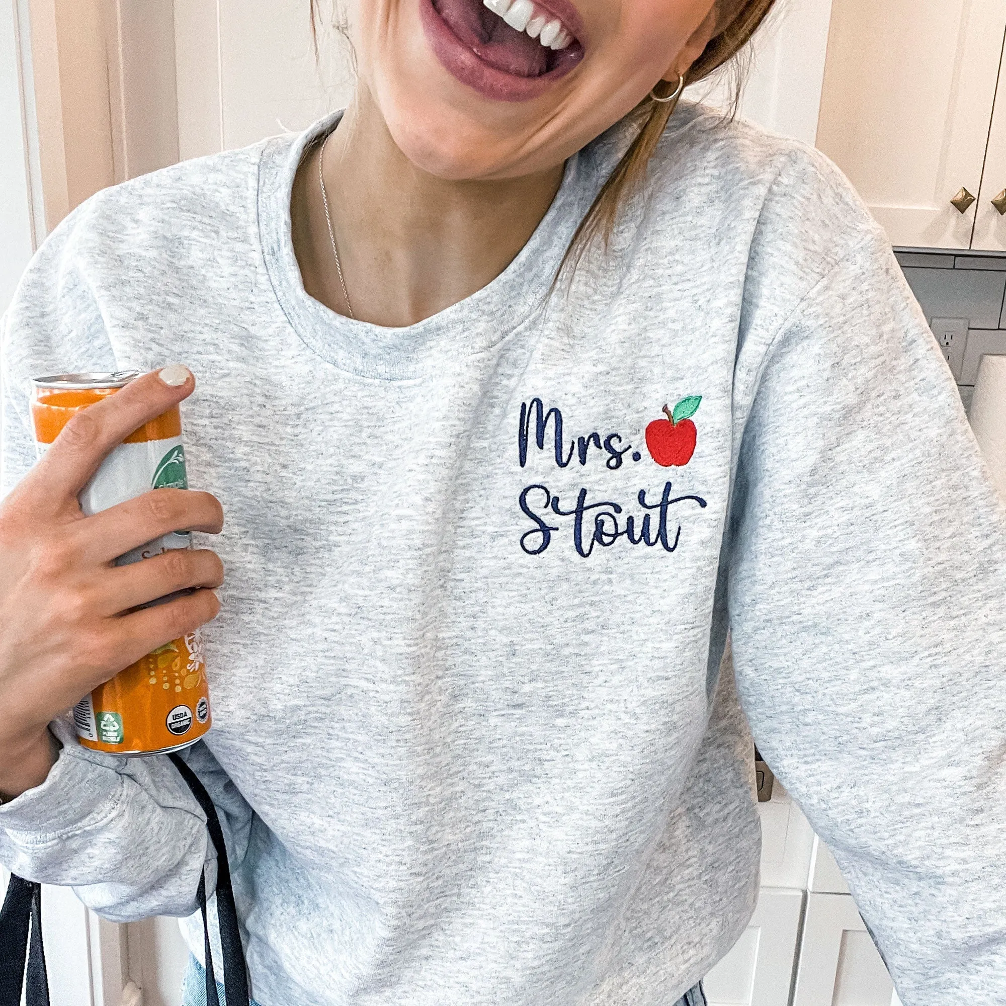 Mini Apple Teacher Crewneck Sweatshirt