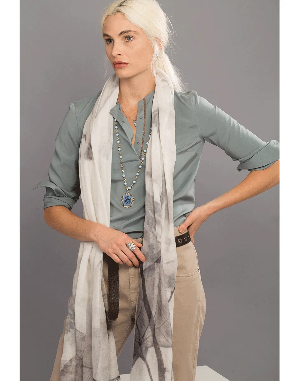 Monili Henley Silk Blouse
