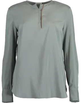 Monili Henley Silk Blouse