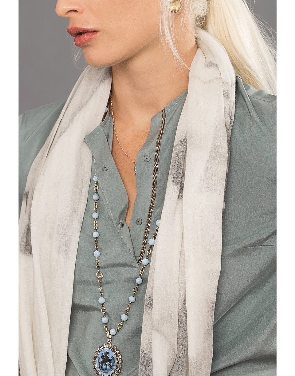 Monili Henley Silk Blouse