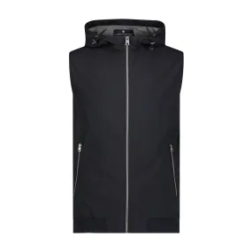 Navy Performance Vest with Hood