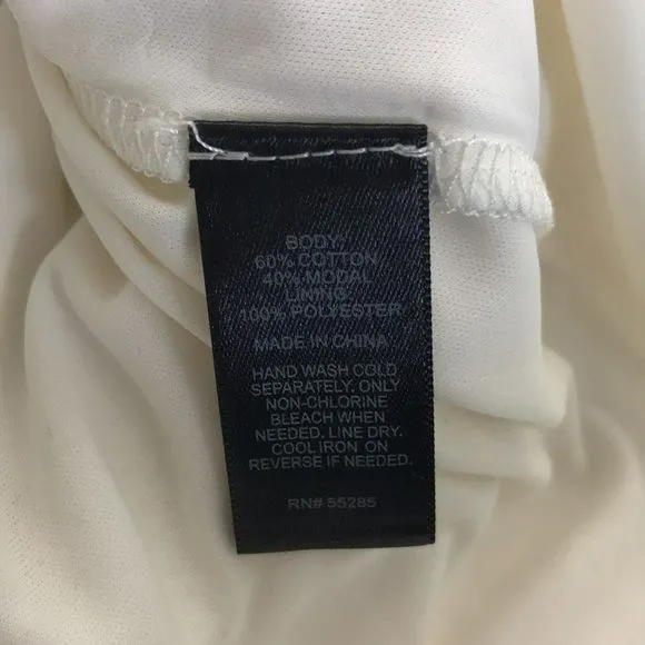 *NEW* EXPRESS Ivory Black Embroidered Strapless Dress Size M
