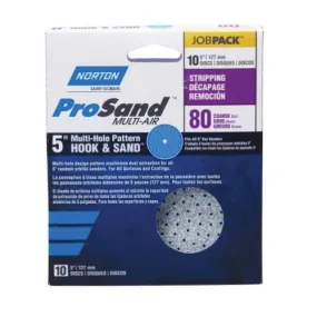 Norton® ProSand® Multi-Air® Cyclonic® A975 Series 07660703223 Center Hole Sanding Disc, 5 in Dia, P80 Grit, Coarse Grit