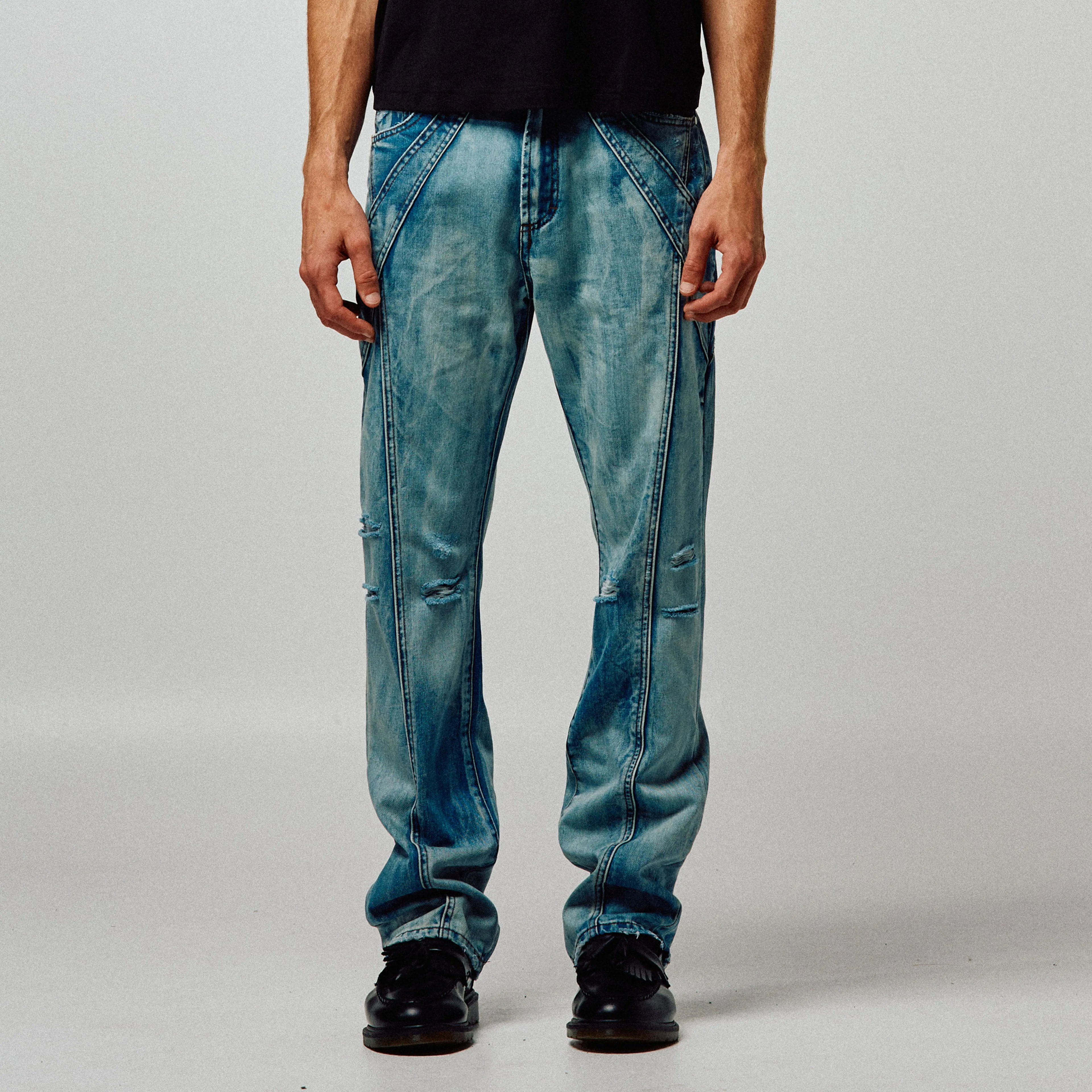Panel Wash Denim Blue