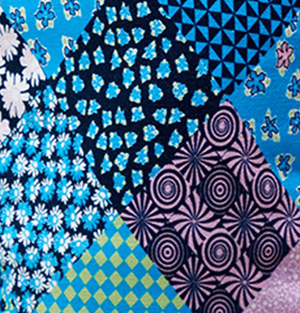 Patchwork Print Organic Pants