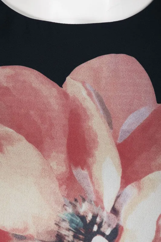 PEONY FLORAL SHIFT DRESS