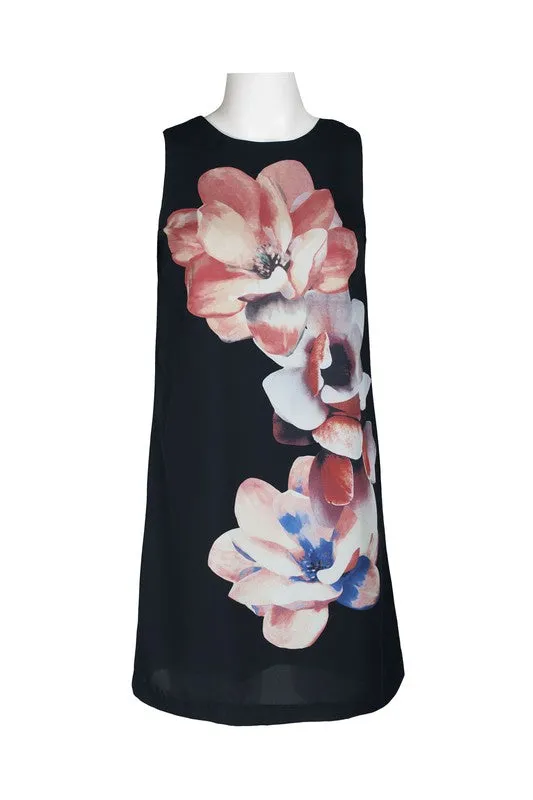 PEONY FLORAL SHIFT DRESS