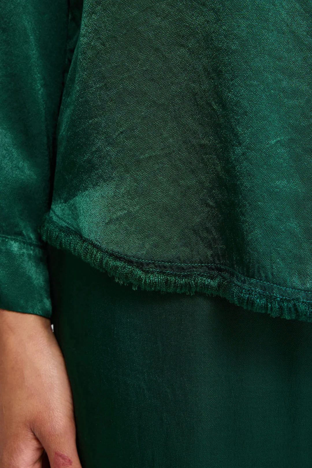 Perfect Henley Blouse in Cypress