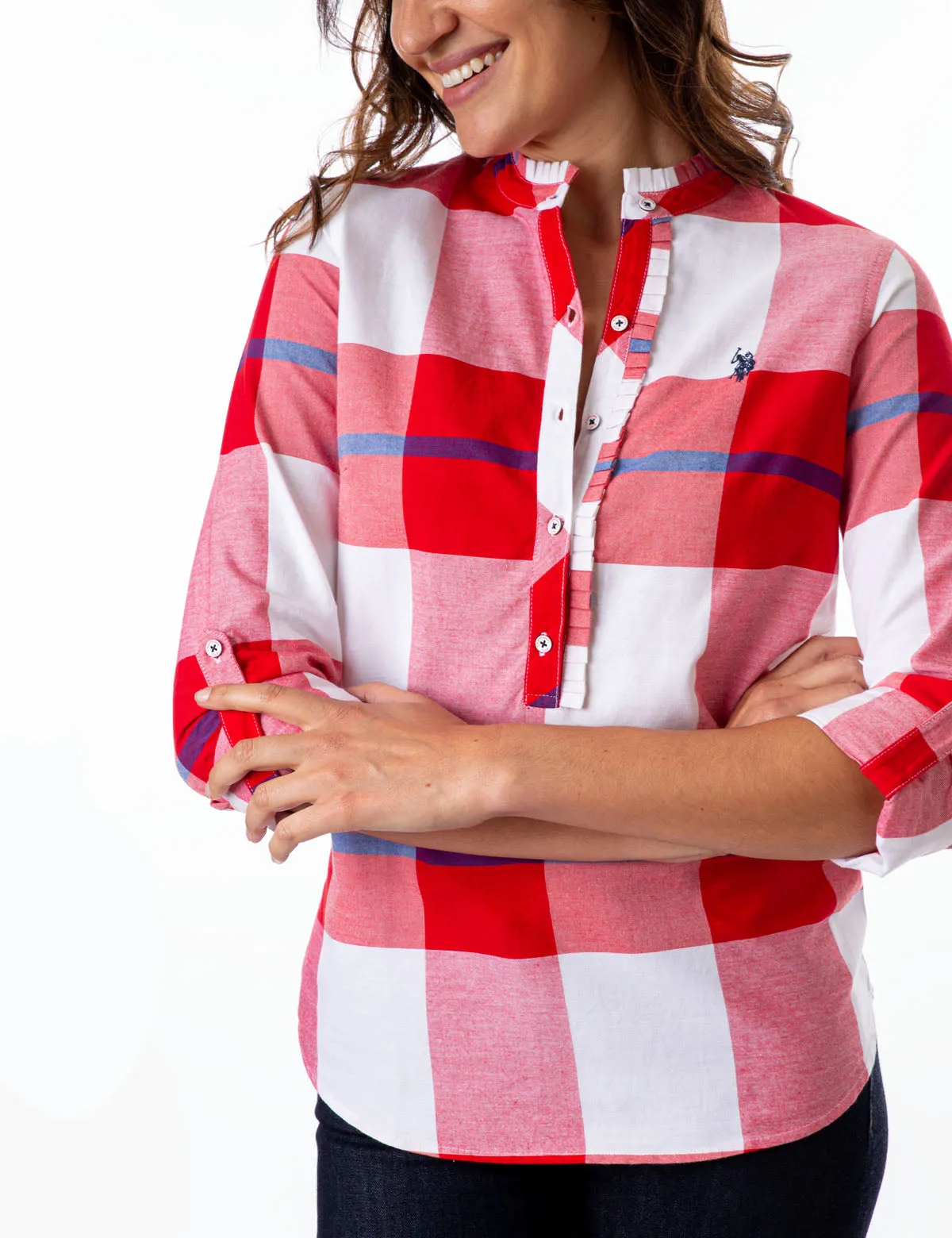 PLAID POPOVER SHIRT