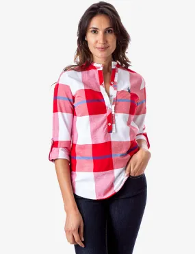 PLAID POPOVER SHIRT