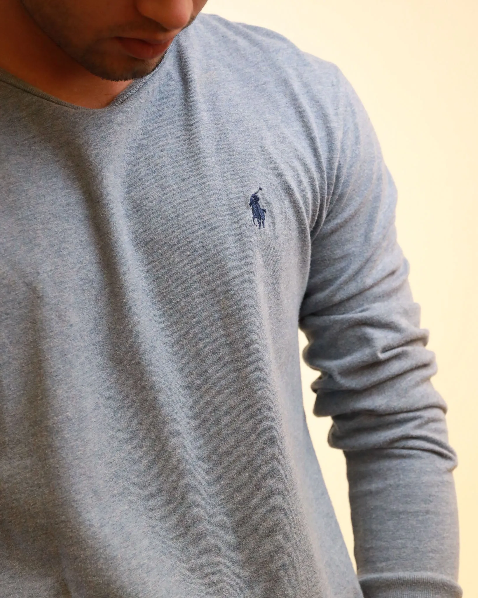 Polo By Ralph Lauren Long Sleeve Crewneck Sweatshirt Grey