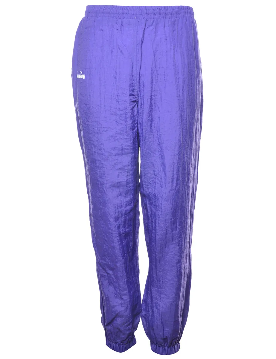 Purple Vintage Diadora Track Pants - W35 L32