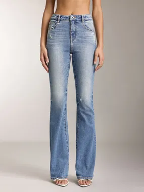 Retro Washed Flared Jeans