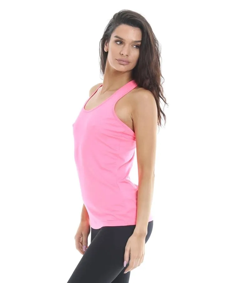 RIPT Cutout Racerback Vest - Pink