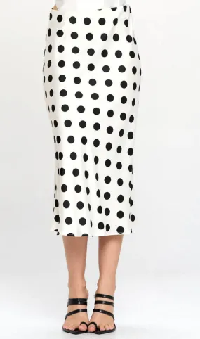 Satin Polka Dot Skirt