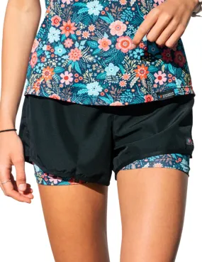 Short de Running 2-en-1 Coureur du Dimanche Le Floral Femme