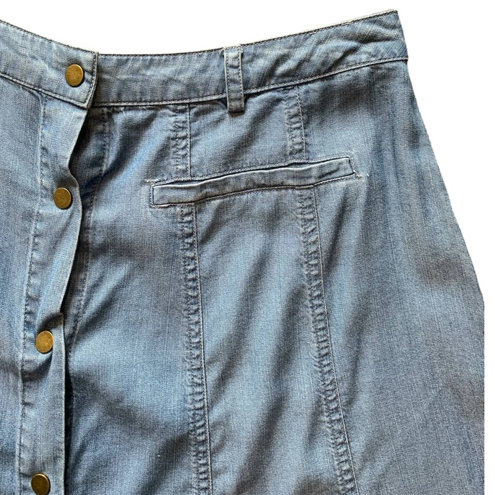 Size Medium Sugarlips Denim Button Swing Mini Skirt
