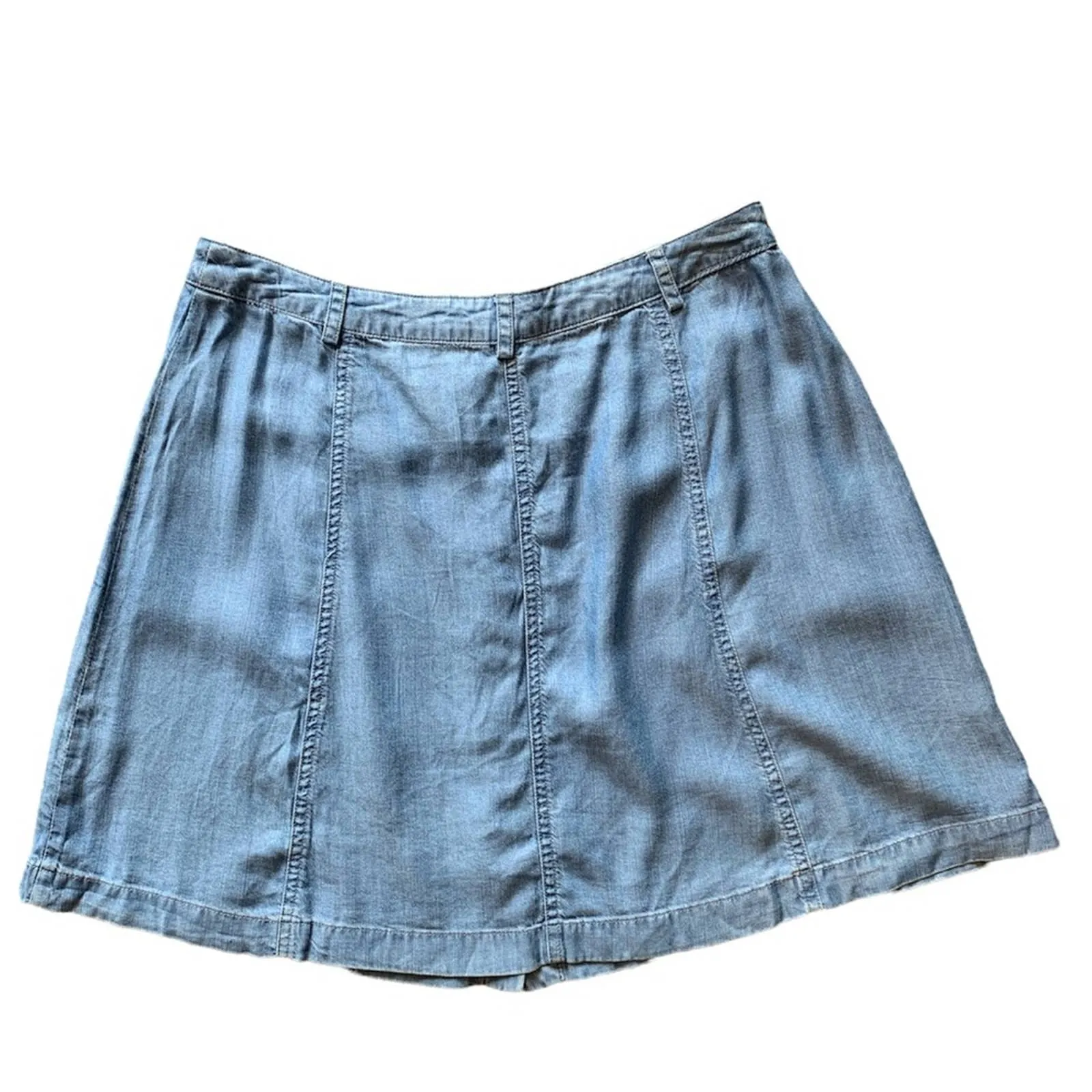 Size Medium Sugarlips Denim Button Swing Mini Skirt