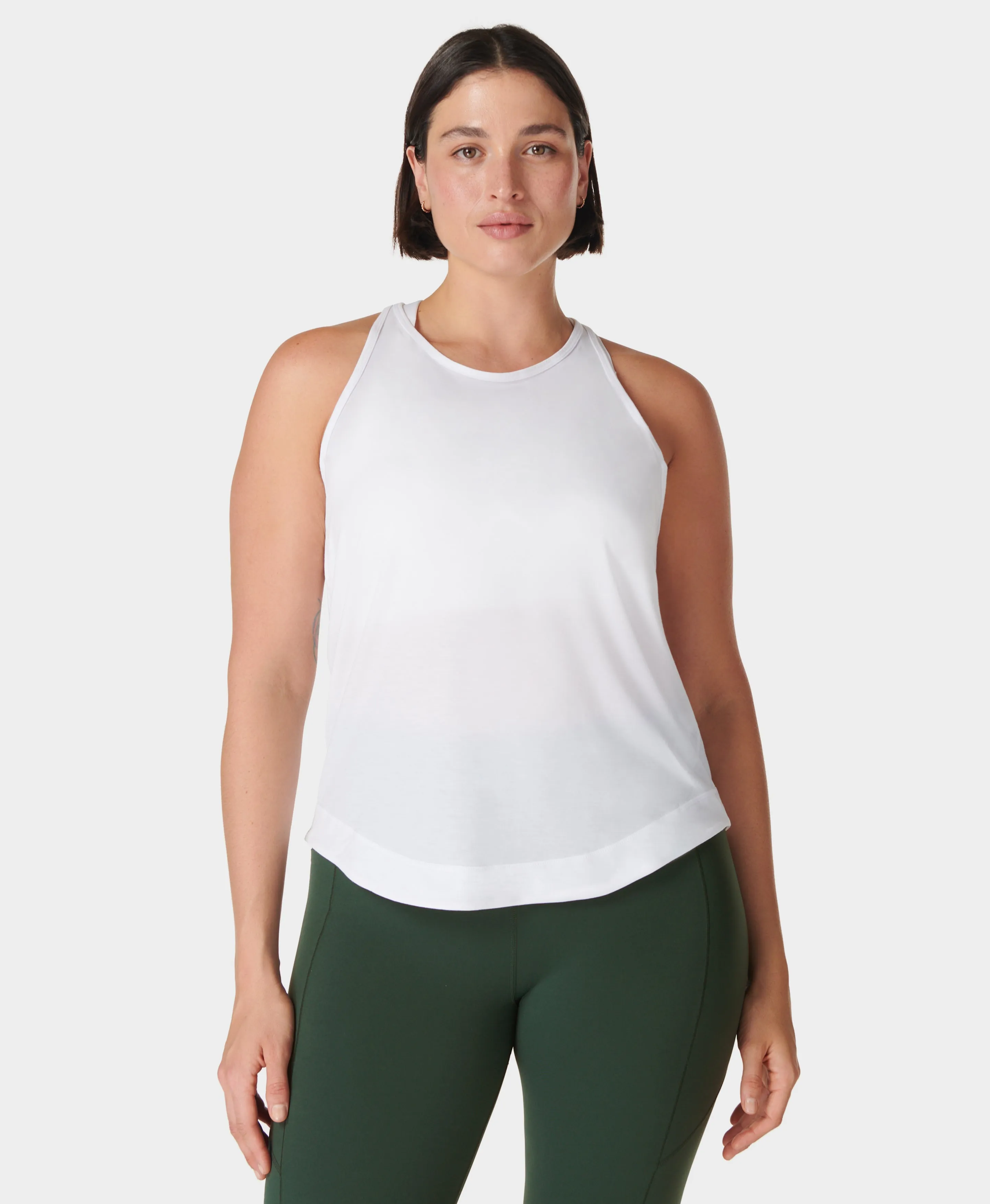 Sweaty Betty Breathe Easy Run Tank Top in White
