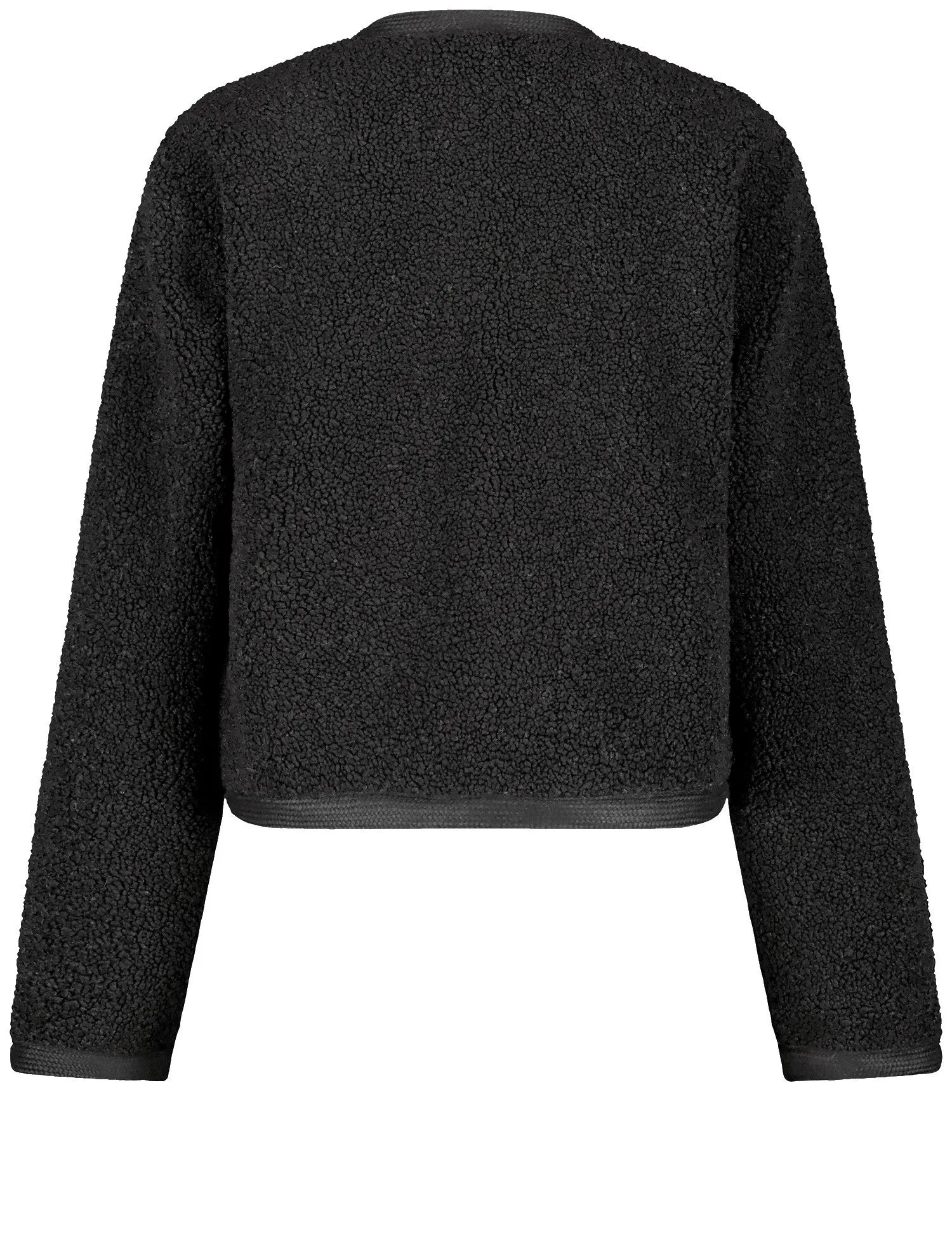 TAIFUN <BR>
Plush Chenille cardigan jacket <BR>
Black <BR>