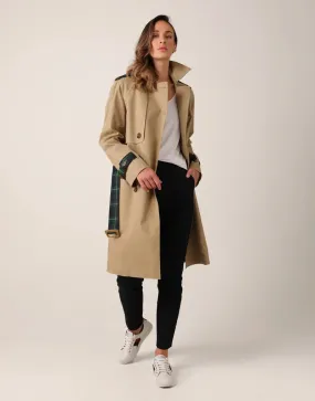 The blair trench - fawn / gordon tartan
