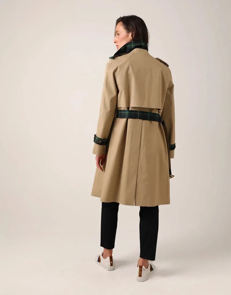 The blair trench - fawn / gordon tartan