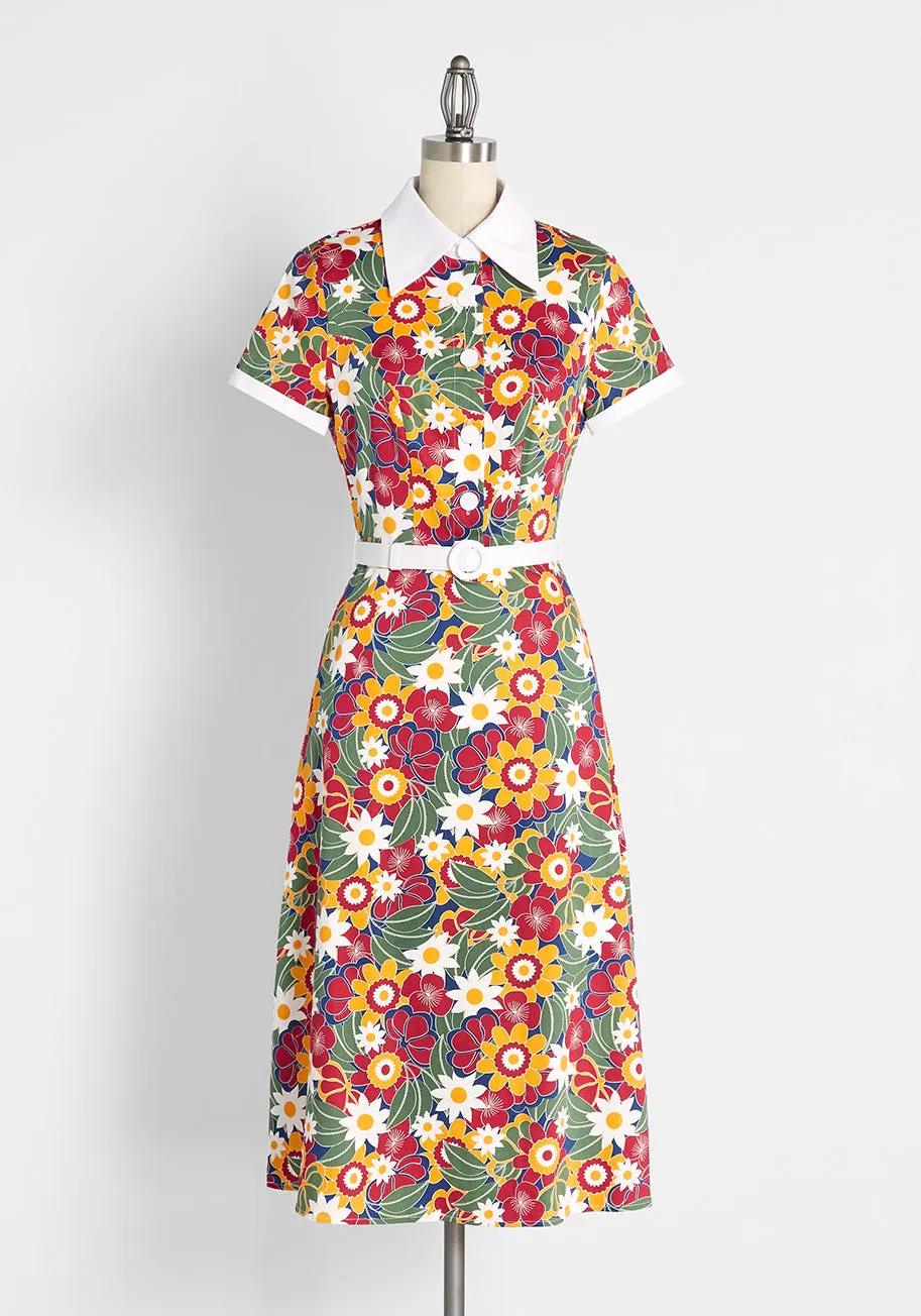 The Tropical Romancer A-Line Dress