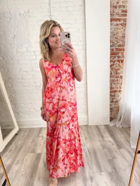 Tribal Spring Tide Coral Maxi Dress
