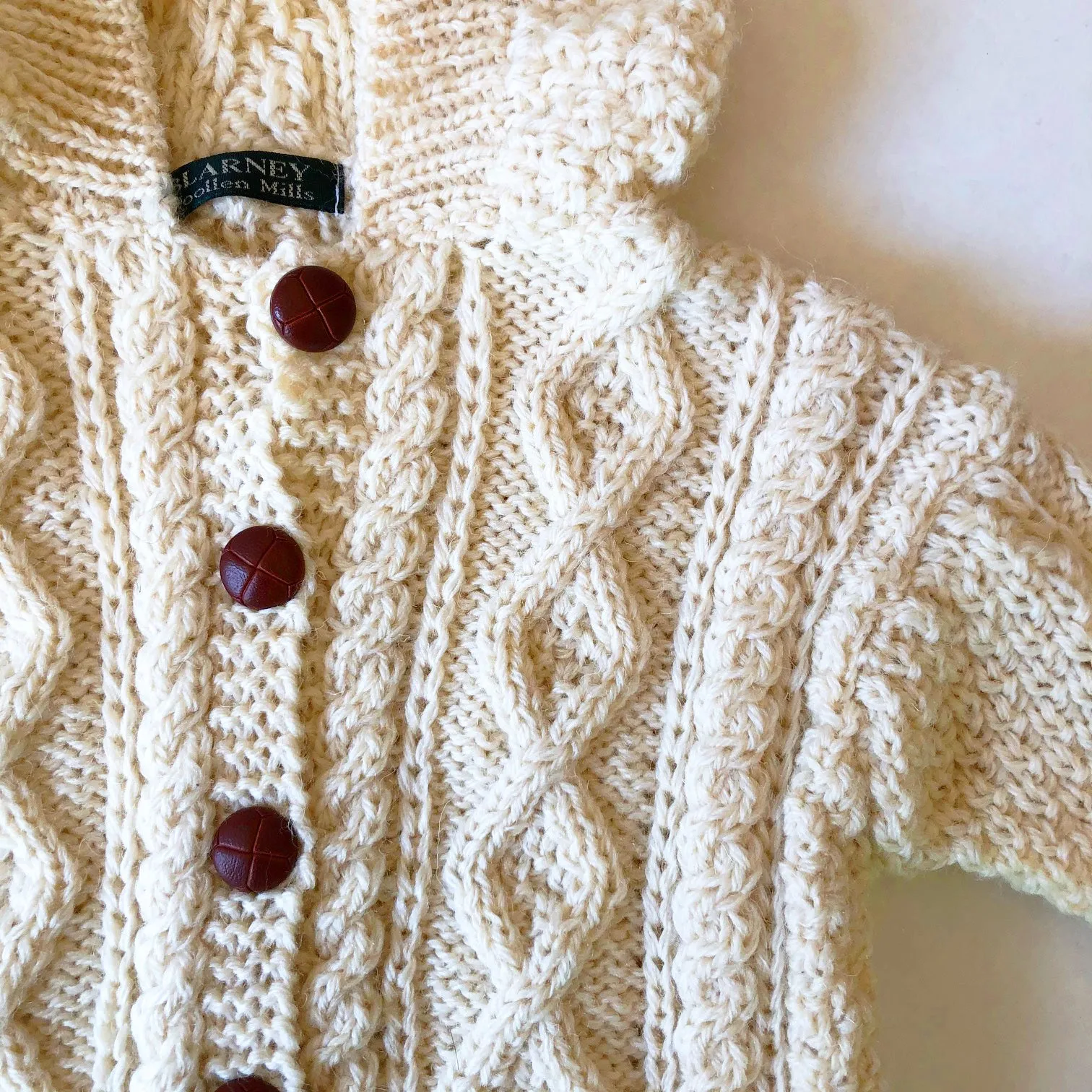 Vintage Arran Knit Cardigan size 12-18 months