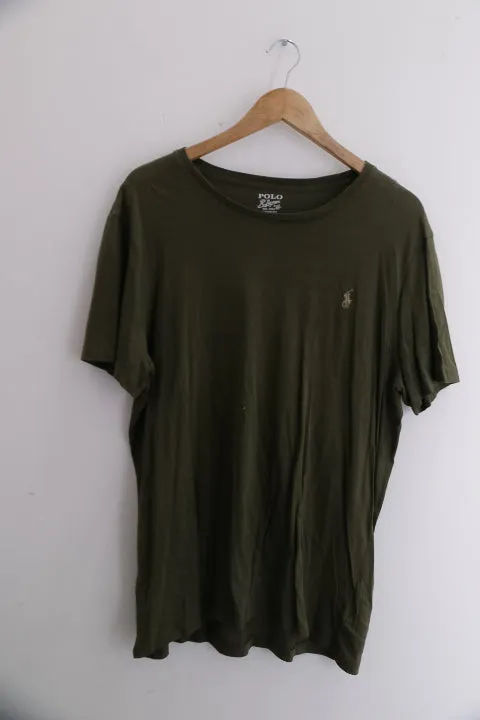 Vintage polo ralph lauren brown mens large plain tees
