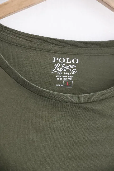 Vintage polo ralph lauren brown mens large plain tees