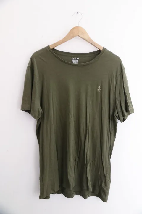 Vintage polo ralph lauren brown mens large plain tees