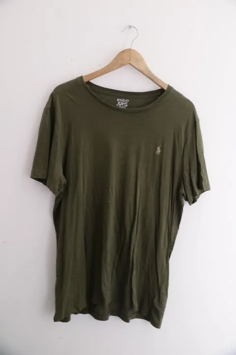 Vintage polo ralph lauren brown mens large plain tees
