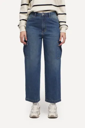 Washed Cargo Jeans