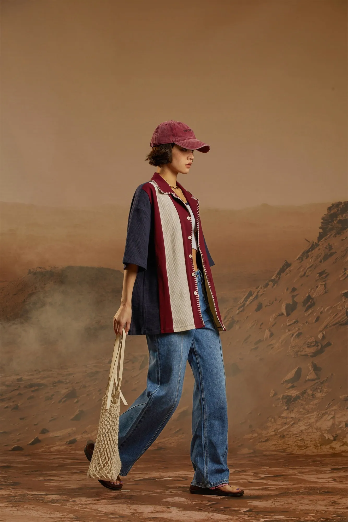 Washed Wide Line Denim Jeans