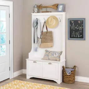 Wide Hall Tree with Shaker Doors - Multiple Options Available