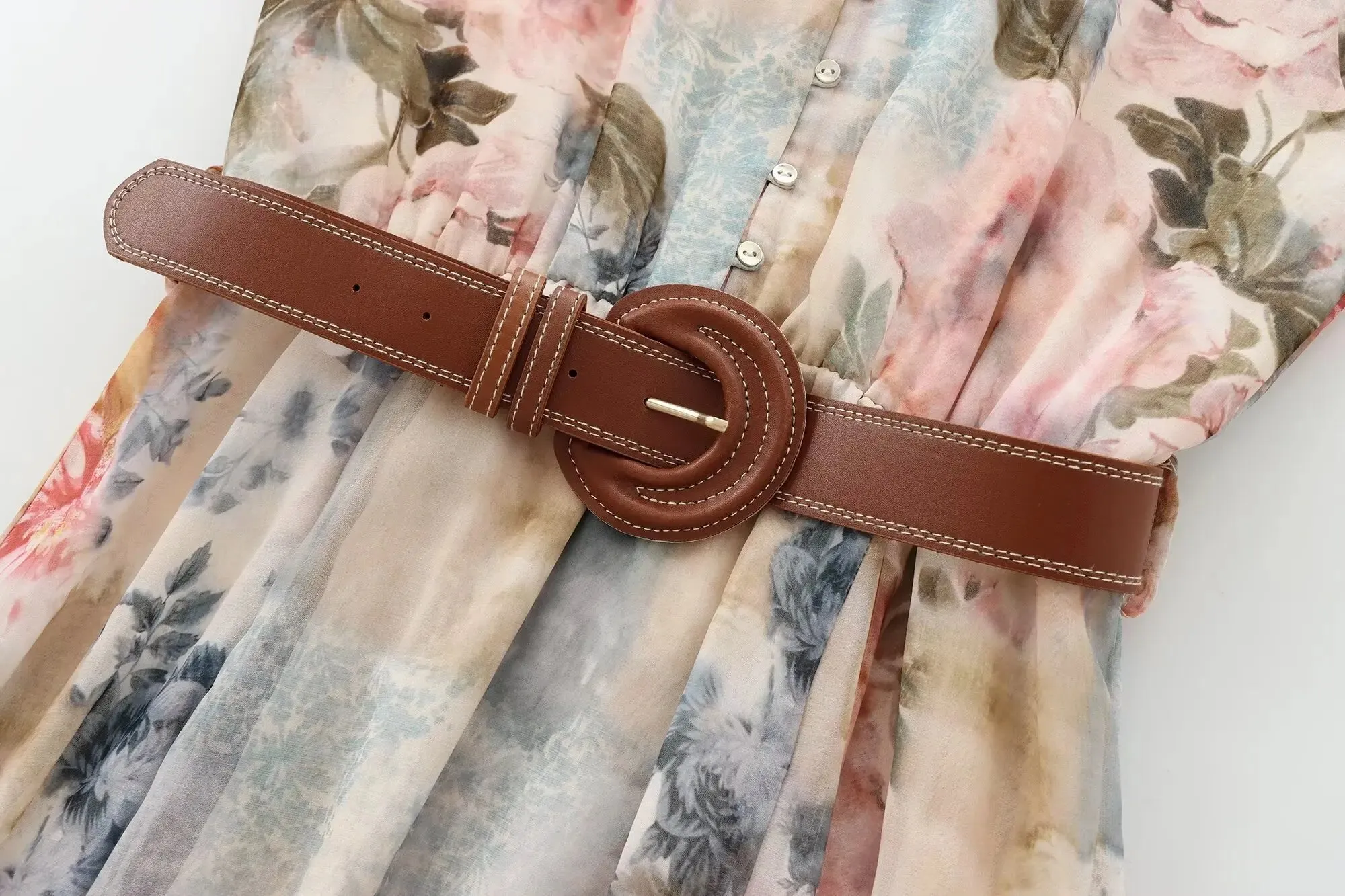 Wilma Floral Belted Boho Dress