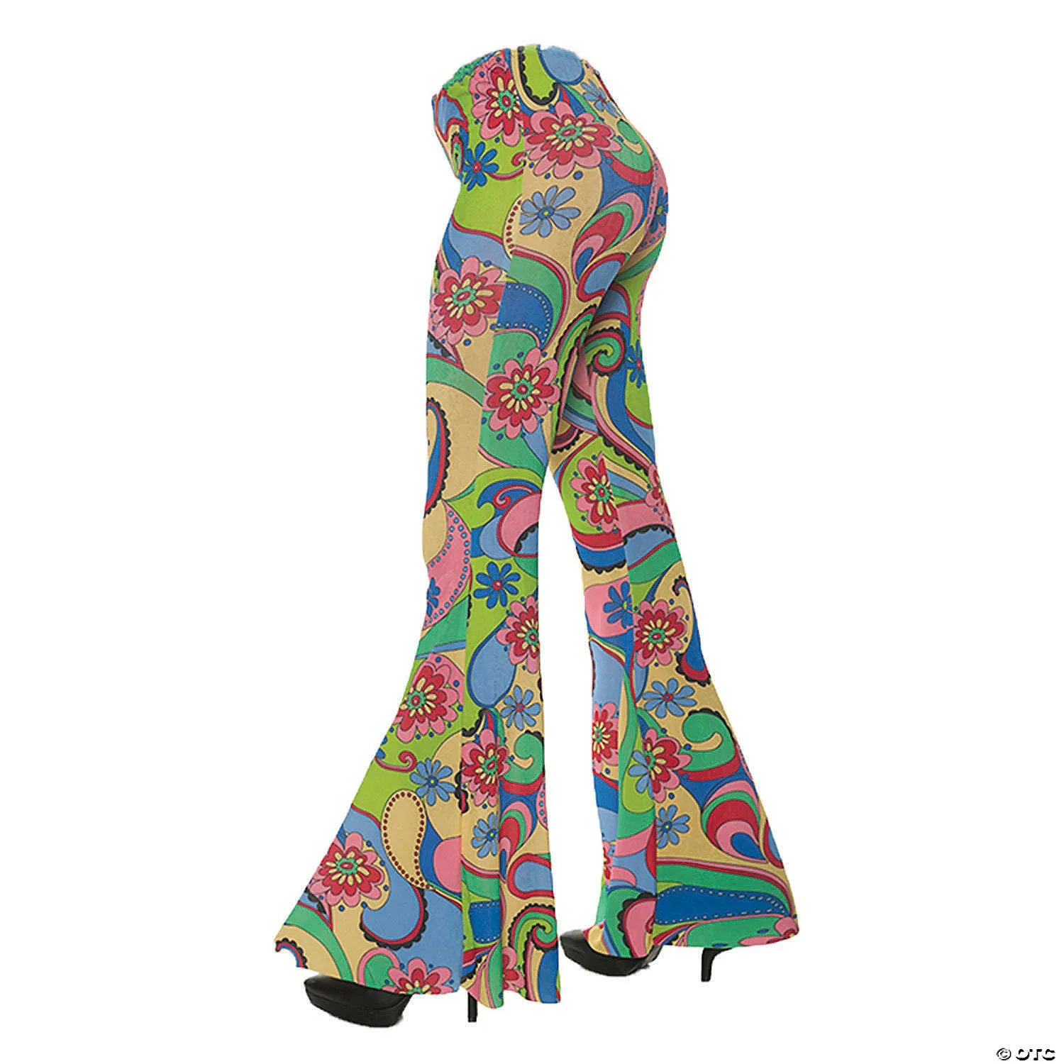 Women's 70's Flower Bell Bottom Pants